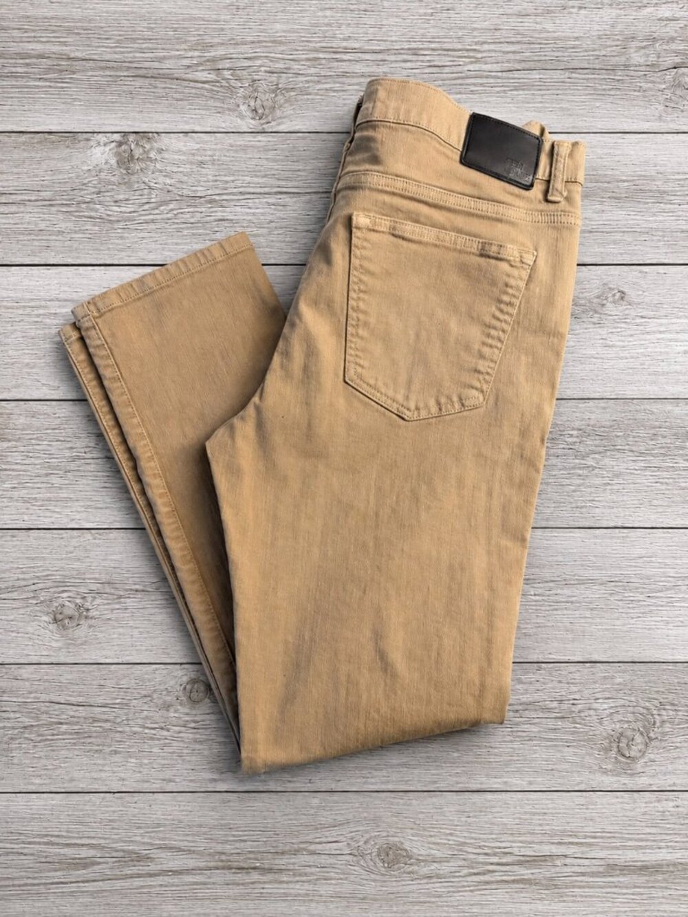 NEO BLUE Tan Stretch Straight Leg Jeans Men's Size 38 Casual Pants G37